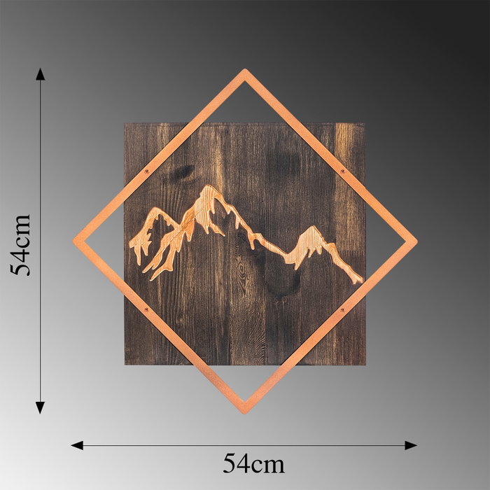 Wallity Mountain - Copper Escultura de pared decorativa